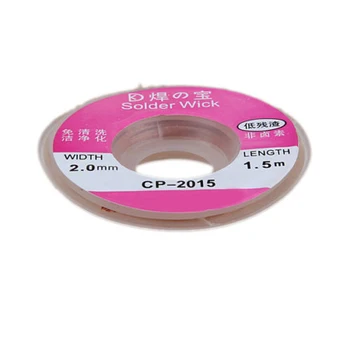 

Promotion 2Pcs 2.0MM Solder Wick Remover Desoldering Braid Wire Sucker Cable Fluxed Flux