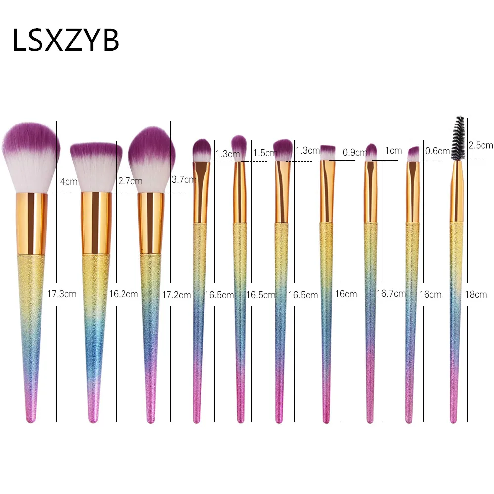 makeup brushes set size
