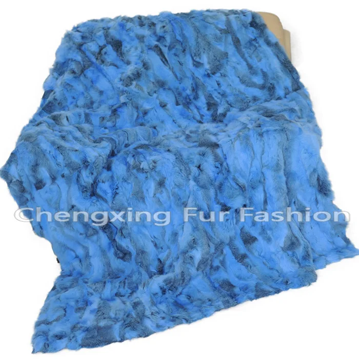 CX-D-12/Z 218x218 см на заказ лоскутное одеяло из меха кролика~ Прямая - Цвет: blue 1