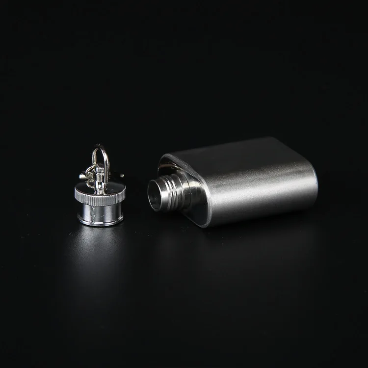 

Mini Pocket Hip Flask With Key Ring Keychain 1Oz Stainless Steel Liquor Storage whiskey rum alcohol
