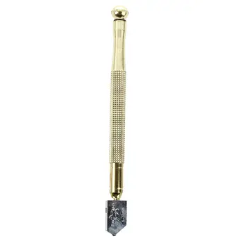 

Manual Gold Tone Nonslip Grip Oil Feed Glass Cutter Tool