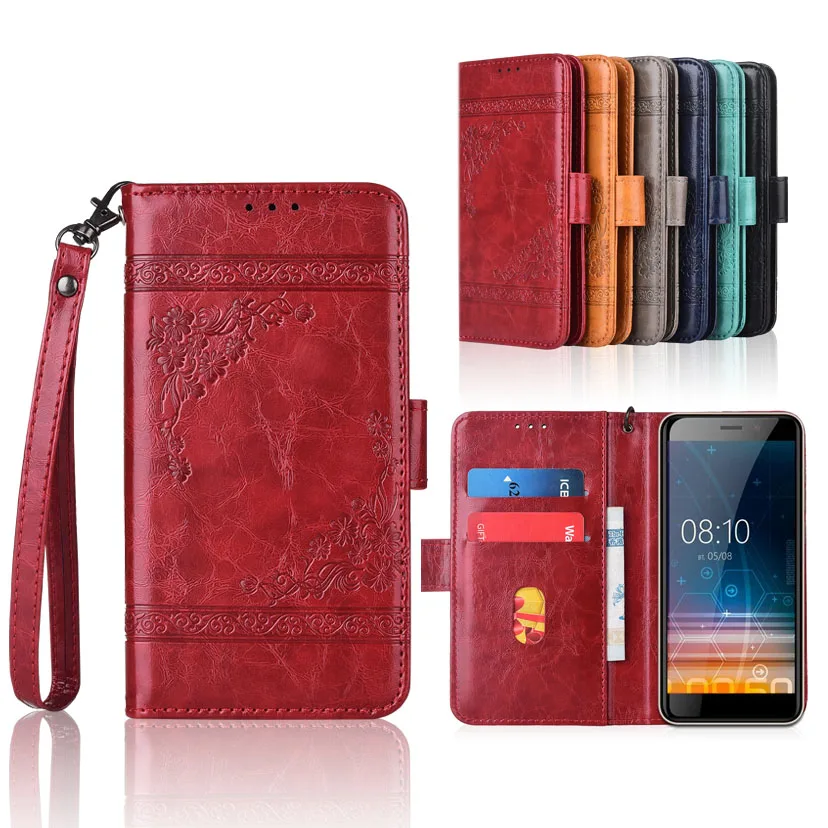 

Wallet case for BQ BQ-5011G Fox View case with Strap,100% special PU leather Patterned Floral Flip Case