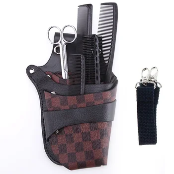 

PU Leather Hair Scissors Tool Bags Barber Tool Hairdressing Hair Comb Shear Holster Pouch Holder with Waist