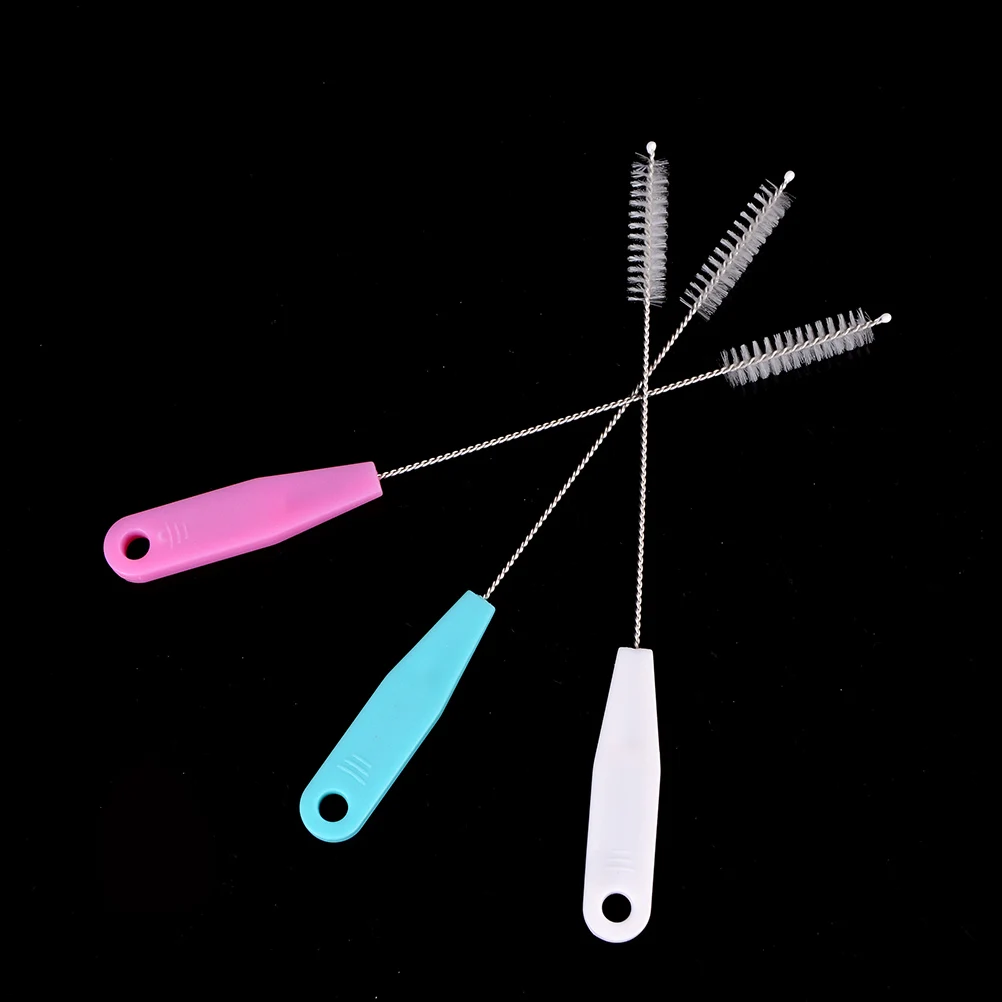

Soft Hair Cleaning Tool Baby Milk Feeding Bottle Drink Water Cup Straw Washing Brush Cleaner Stainless Steel Handle Brushes