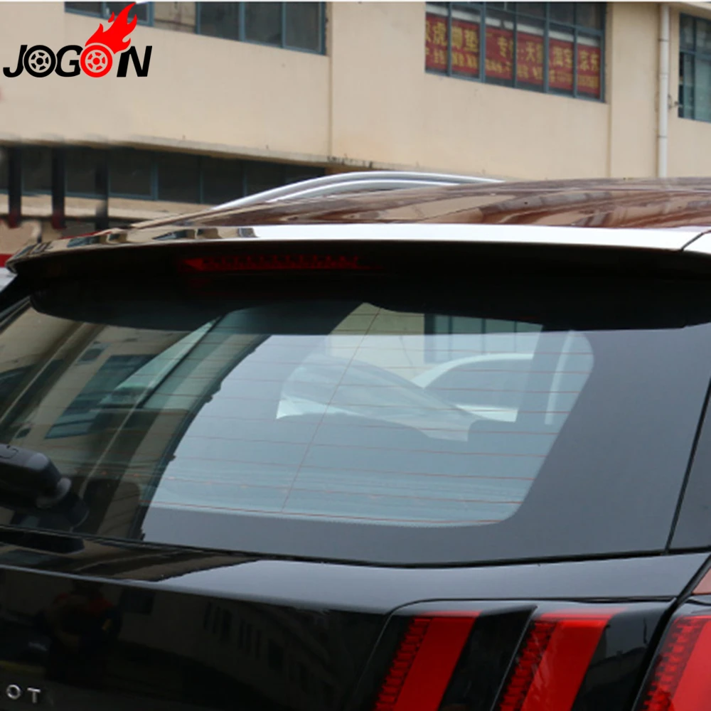 

For Peugeot 3008 II 2016 2017 Second Generation Car Rear Back Spoiler Lip Wing Add-on Sticker Trim Cover Glossy Stainless Steel