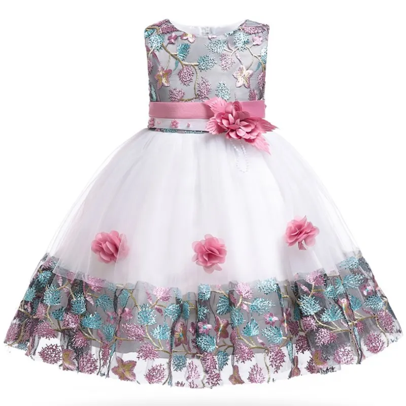 

Berngi Girl Princess Dresses 2018 New Color Sleeveless Print Party Dresses Girl Clothes 3-9 Years Children Clothing