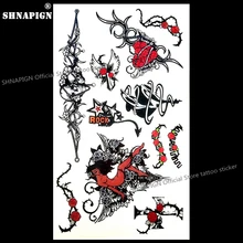 Shnapign рок-н-ролл Star Стиль Временные татуировки Средства ухода за кожей Книги по искусству ARM флэш тату Наклейки 17*10 см Водонепроницаемый поддельные henna безболезненно