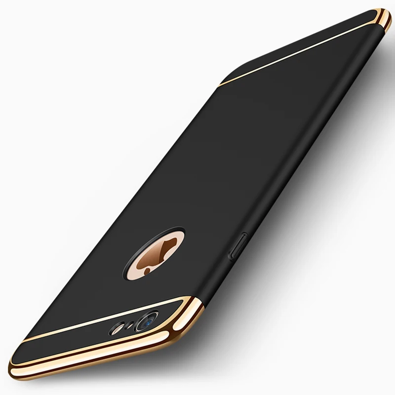 Модный гибридный жесткий чехол 3 в 1 с металлическим покрытием для iphone 11 XS Max 6 6s 7 8 8 Plus X золотые Чехлы Fundas Coque