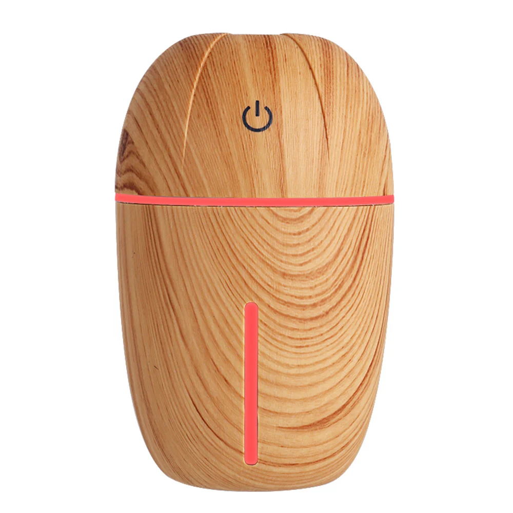 

usb air humidifier 200ml mini 7 Color Changing LED lights car humidifier with wood grain home office desktop portable