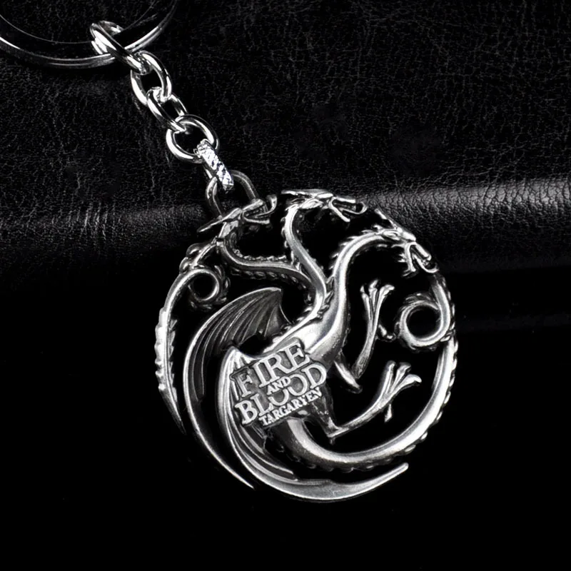 

Fashion Anime Game of Thrones Keychain For Men Trinket Portachiavi Car Keyring Key Chain Ring Chaveiro Jewelry Gift Souvenirs