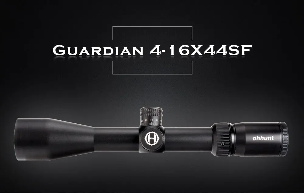 Охотничий ohhunt Guardian 4-16X44 SF прицел 1/2 полумиллиметровая точка сетка боковая Parallax башенки замок сброс тактические оптические прицелы