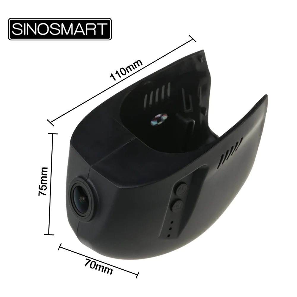 SINOSMART Novatek 96658 автомобильный Wifi DVR камера для Golf 7 Golf 7 SPORTSVAN управление с помощью мобильного телефона ПРИЛОЖЕНИЕ SONY IMX323