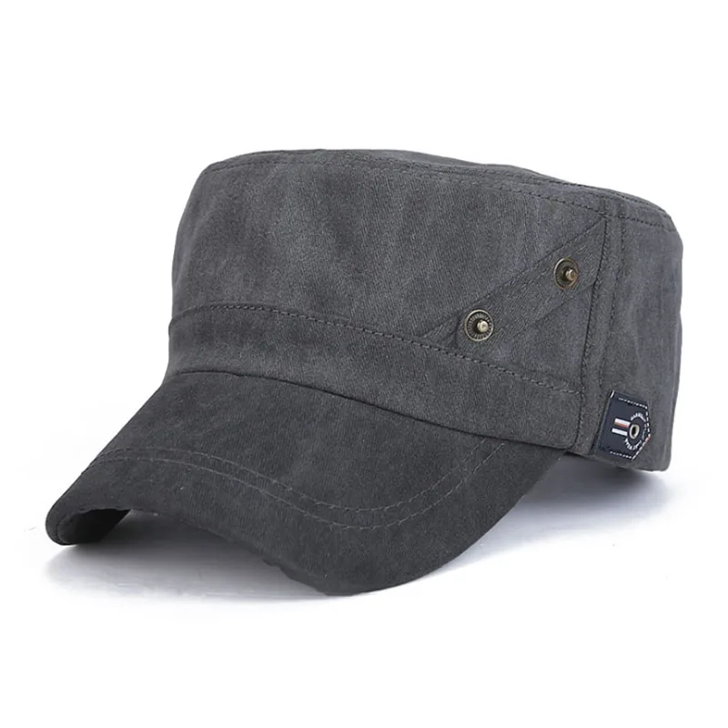 [AETRENDS] хлопковые военные шапки для мужчин, Классическая плоская шляпа, бейсболки, Z-5325