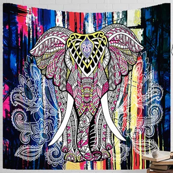 

Indian Elephant Bohemian Mandala Tapestry Wall Hanging Sandy Beach Picnic Throw Rug Blanket Tent Travel Mattress Sleeping Pad