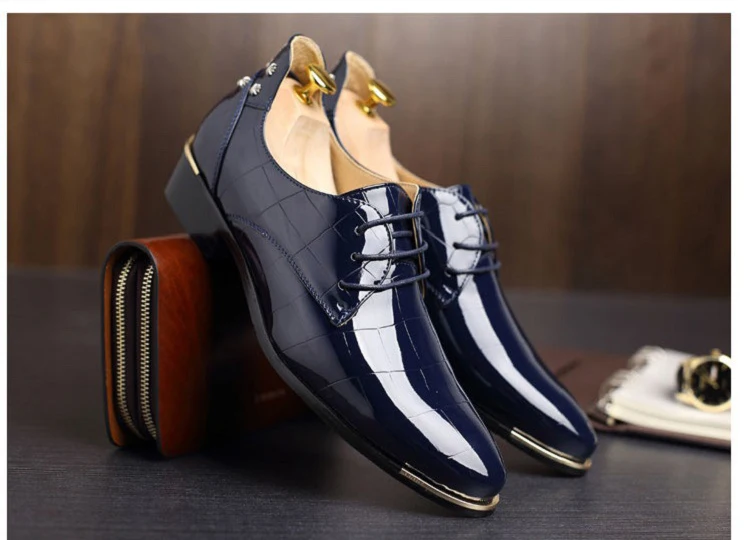 GNOME/Модные Туфли-оксфорды из искусственной кожи; Мужская официальная обувь; роскошная мужская обувь; модельные новые свадебные туфли для жениха; zapatos hombre; Размеры 37-48