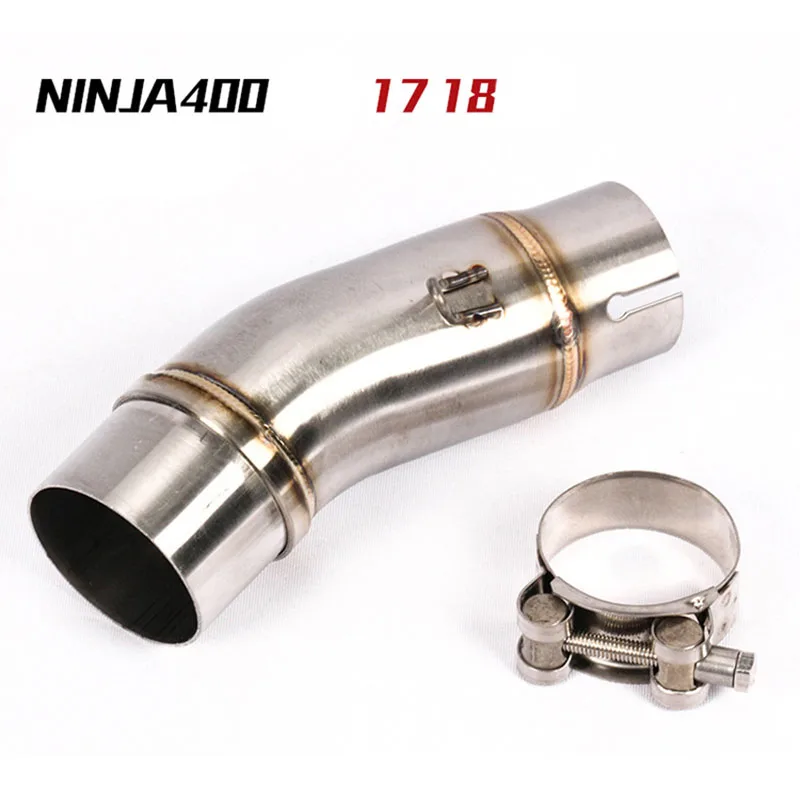 

TKOSM For Kawasaki Ninja 400 Z400 2018 2019 Years Motorcycle Exhaust Middle 51mm Link Pipe Stainless Steel 304 Bend Tube