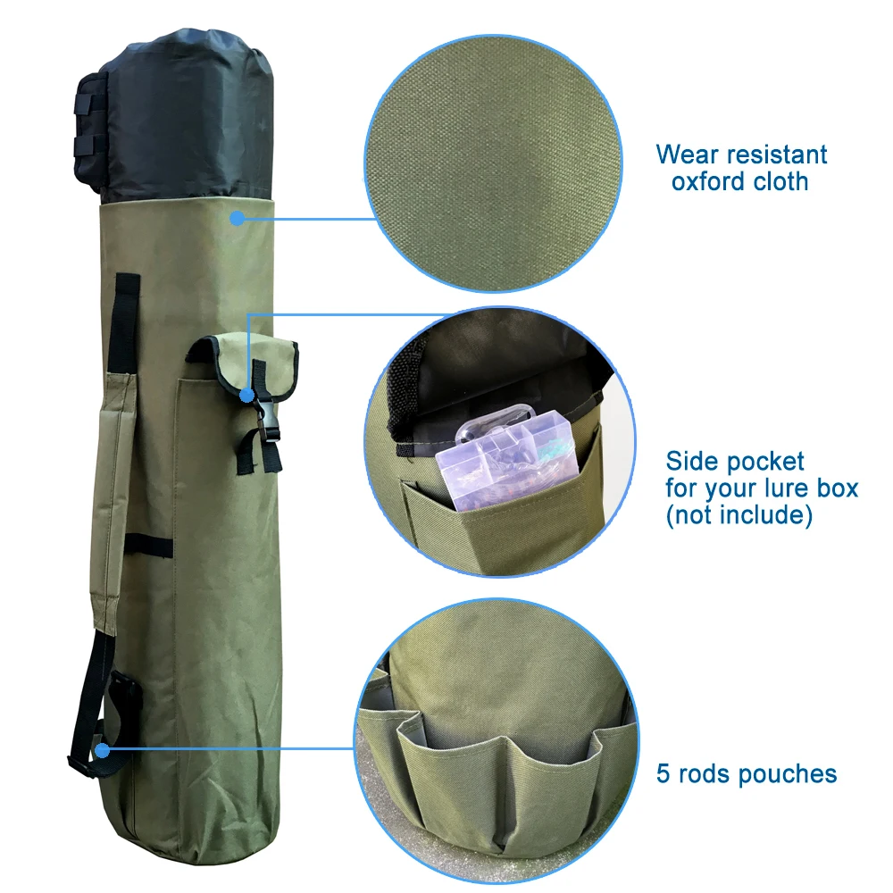  GHOTDA Fishing Bag Portable Multifunction Nylon Fishing Bags Fishing Rod Bag Case Fishing Tackle To - 33002515092