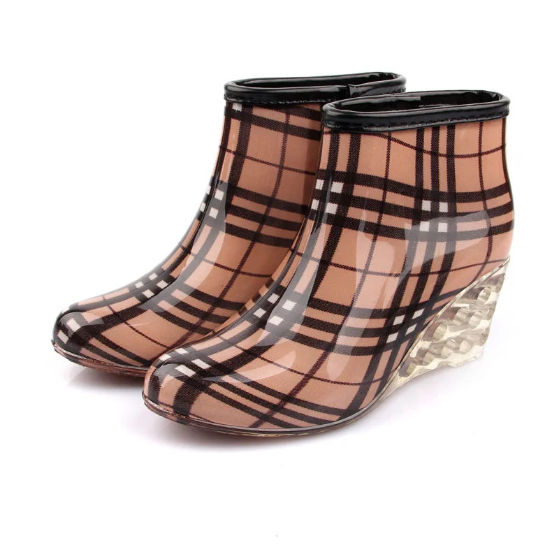 stylish rain boots with heels