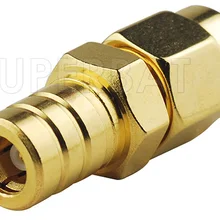 Superbat 5 шт. SMA-SMB радиочастотный адаптер SMA штекер на штекер SMB прямой Золотой плиссированный коаксиальный РЧ-разъем