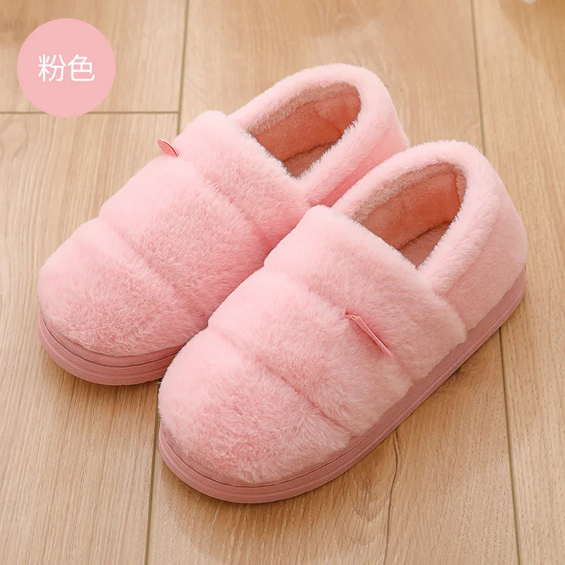 

Women Home Slippers Rabbit Ears Slip On Soft Soled Winter Warm House Shoes Women Indoor Outdoor Fur Slippers Footwear