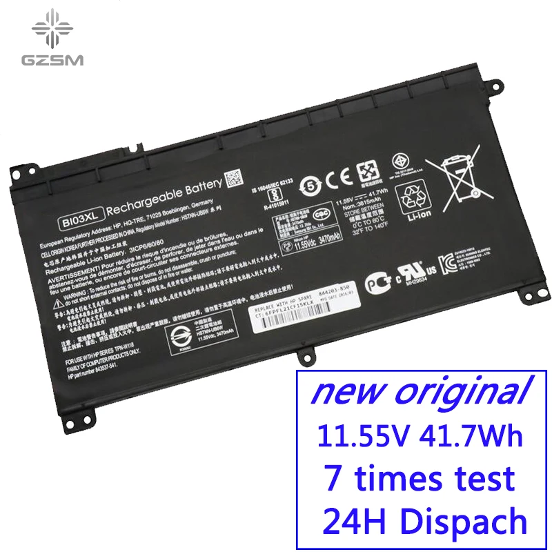 

GZSM laptop battery BI03XL for HP PavilionX360 13-U100TU U113TU laptop battery HSTNN-UB6W TPN-W118 843537-541 844203-850 battery
