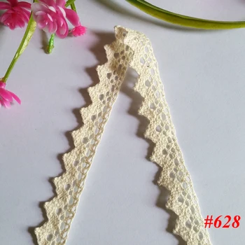 

10Yards/lot high quality beige design lace fabric ribbon cotton lace trim sewing material accessoriesNO628