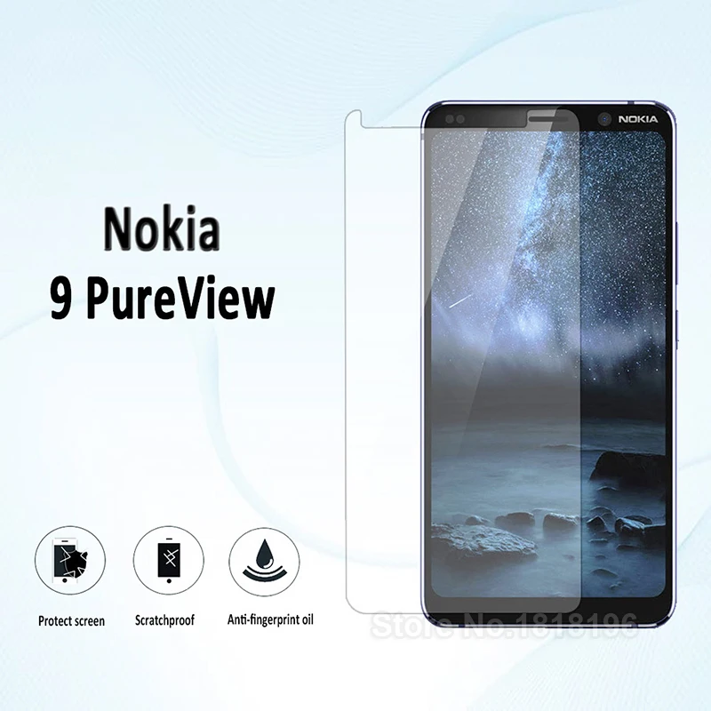 

for Nokia 9 PureView Tempered Glass Screen Protector 9H Explosion Proof Protective Mobile Phone Glass for Nokia 9 PureView Case