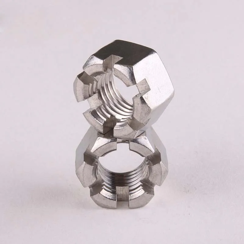 

1PCS 304 stainless steel hexagon slotted nuts slotted nuts M16