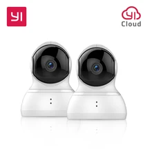 YI Dome Camera Tilt/Zoom Wireless IP Cam Surveillance 720p HD Night Vision Camera Alarm System Security EU Edition Cloud Service