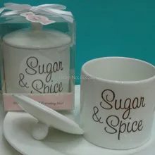 80 шт./лот) Свадебные сувениры для гостей фарфор "сахар и специи" сахарница сувениры