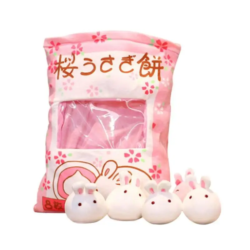1 сумка милые животные пудинг плюшевые игрушки для детей моделирования снэк-подушка маленький желтый цыпленок розовый плюшевый медведь