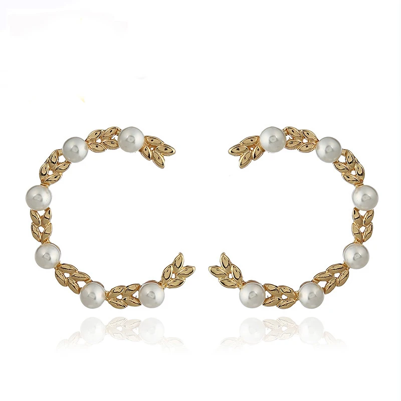 Meidi Trendy Round Rose Gold Pearl Ear Rings For Women Fashion Jewelry Earring Set Brincos boucles d'oreilles pour les femmes |