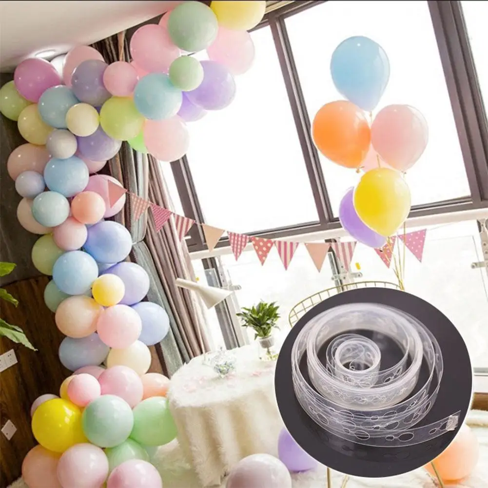 

Adeeing 5M Transparent Balloon Chain Connect Strip with Holes for Wedding Birthday Party Decoration(Balloon is not included)