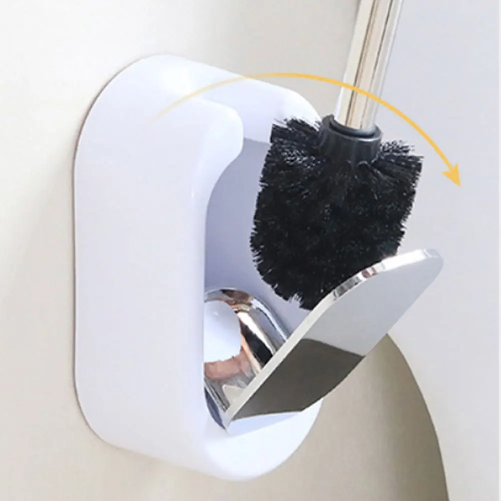 

Toilet Brush Long Handle Set Bathroom Cleaning Tools Punch Free Wall Mount Home Cleaning Storage Box Toilet Brush
