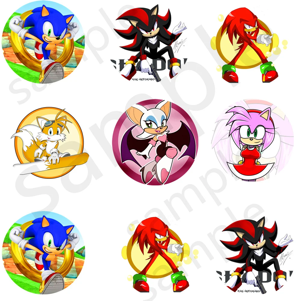 Sonic Sticker Tails Shadow Labels Party Wrappers Baby Shower Kids