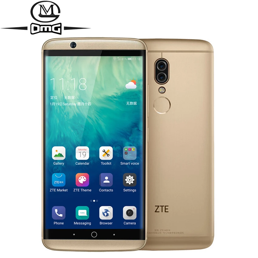 Zte Axon7S A2018 Axon 7 s 4G Смартфон Snapdragon 821 4 GB Оперативная память 128 GB Встроенная память 5,5 "2 K Экран Dolby звук HIFI двойной камерой мобильного телефона