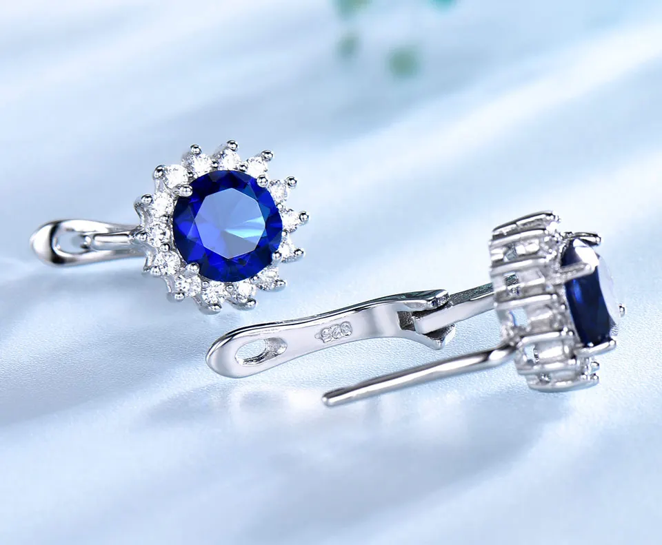 UMCHO Sapphire 925 sterling silver jewelry set for women S020S-1 (5)