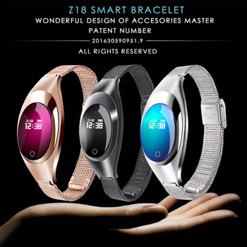 

Ravi Z18 Women Lady Jewelry Smart Watch Heart Rate Blood Pressure Monitor Fitness Tracker Smart Bracelet connect Android IOS