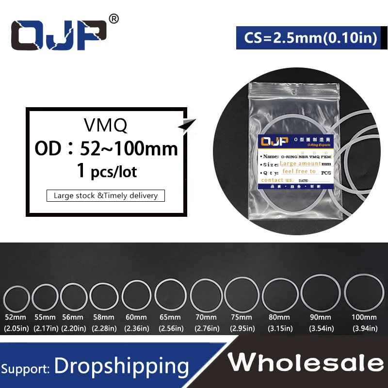 Rubber O Rings Sealing Gasket Rubber Washers Silicone O Rings Thickness 2/2.5/2.8mm