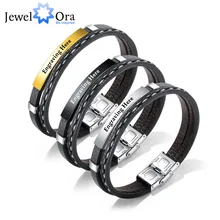 Regalo personalizzato Per Amore Del Braccialetto Nome Inciso Per Gli Uomini Gioielli In Acciaio Inox Bracciali e Braccialetti (JewelOra BA102286)
