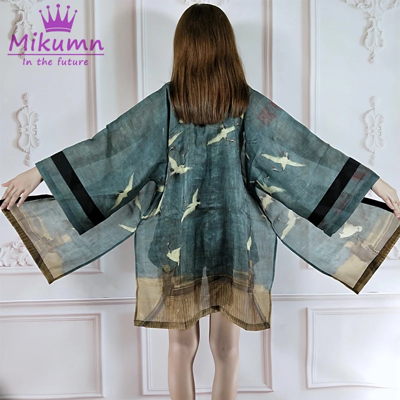 

Summer Casual Long Kimono Cardigan Shirt Women Oversize Harajuku Sunscreen Blouse Tops