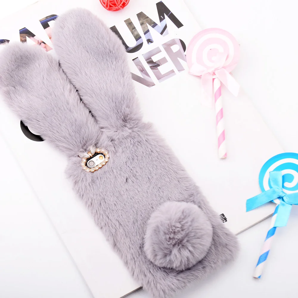 For Xiaomi Redmi Note 5 Case 3D Cute Rabbit Hairy Winter Warm Fluffy Fur Phone Case For Xiaomi Max 3 6X A2 Lite Redmi Note 6 Pro (22)
