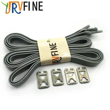 1 пара шнурков с замком эластичные шнурки без завязок Серые кроссовки для взрослых детей с металлической пряжкой шнурки спортивные атлетические обувные шнурки для шнуровки веревки