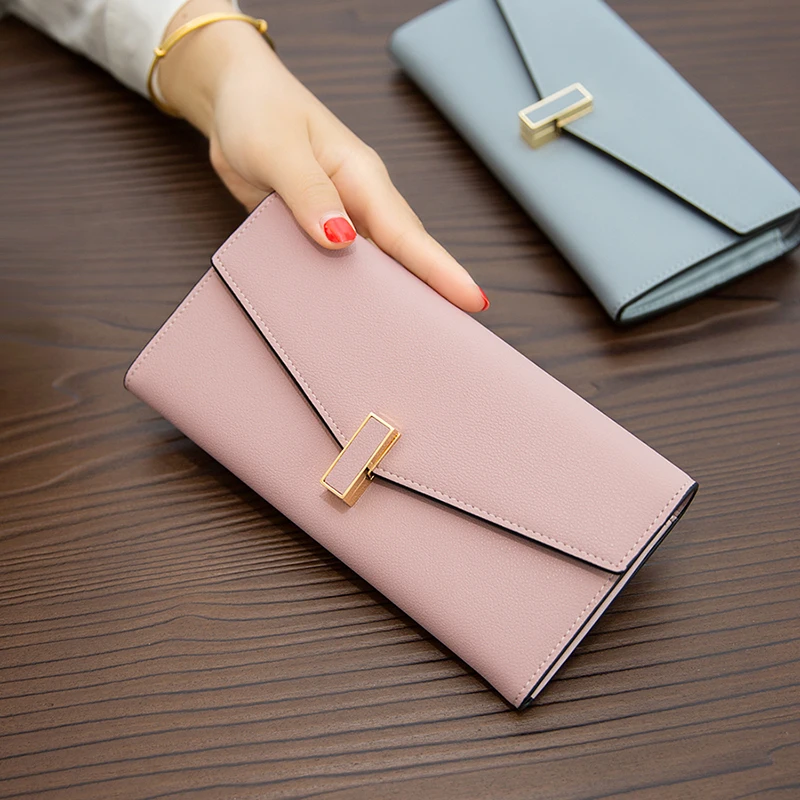 DORANMI Genuine Leather Long Wallet For Women Classic Coins Money Bag Clutch Purse Bag Ice-cream Color Purse NPJ059 DORANMI Genuine Leather Long Wallet For Women Classic Coins Money Bag Clutch Purse Bag Ice-cream Color Purse NPJ059