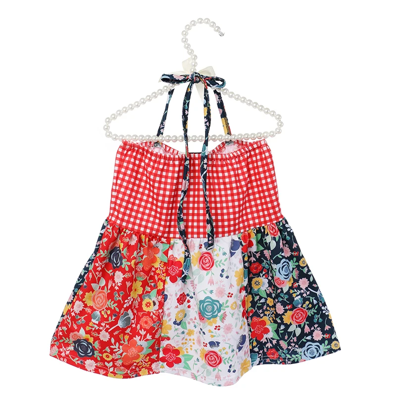 Kaiya Angel New Aeeival 2 Piece Set Children Floral Printed Top+ Solid Cotton Ruffle Pants Summer Girl Clothing Outfits