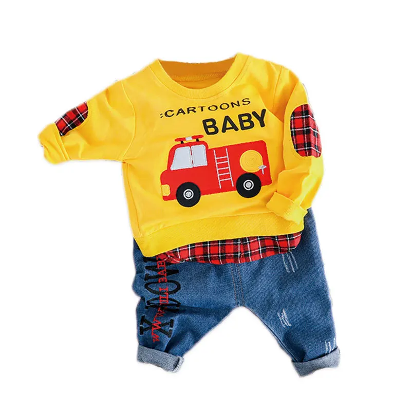

New Boys Clothes Spring Sets Kids Spring Autumn Cartoon Sets 2pcs T-shirt Pants Cotton Sport Suits for Boys Clothes