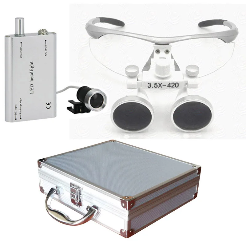 DENTAL loupes new SILVER magnifying glasses dental and surgical loupes