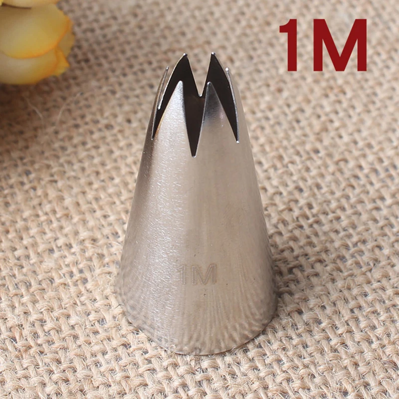 

#1M Stainless Steel 1M Icing Piping Tips Cake Cream Piping Nozzle Pastry Fondant Baking Tools Cake Decorating Tools