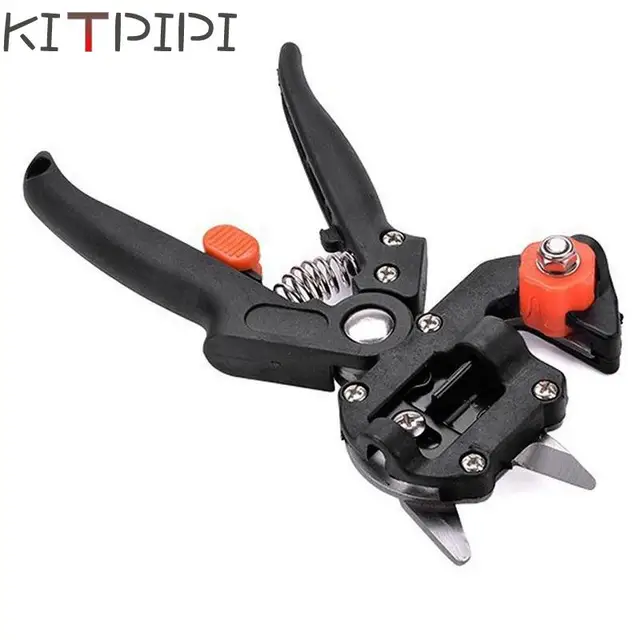 KITPIPI Fruit Tree Grape Vine Pruner Nursery Garden Scissor Branch Cut Graft Tool Pruning Shear Floristry Seedle Cutter JDD0049