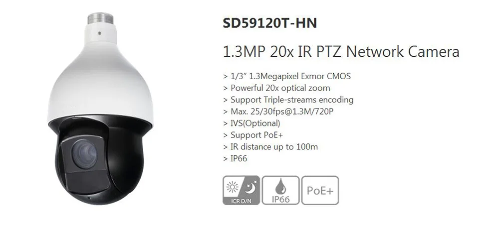 DAHUA 1 3MP 20x Network IR PTZ Dome Camera 720P Full HD IP High speed Dome